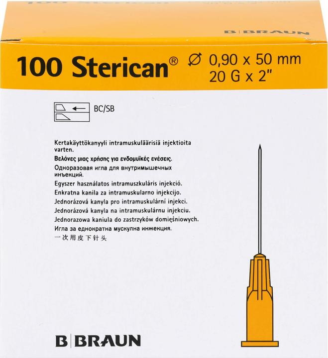 Image du produit B.Braun Aiguille 20G 0.90 x 50mm jaune Luer, 100 pièces