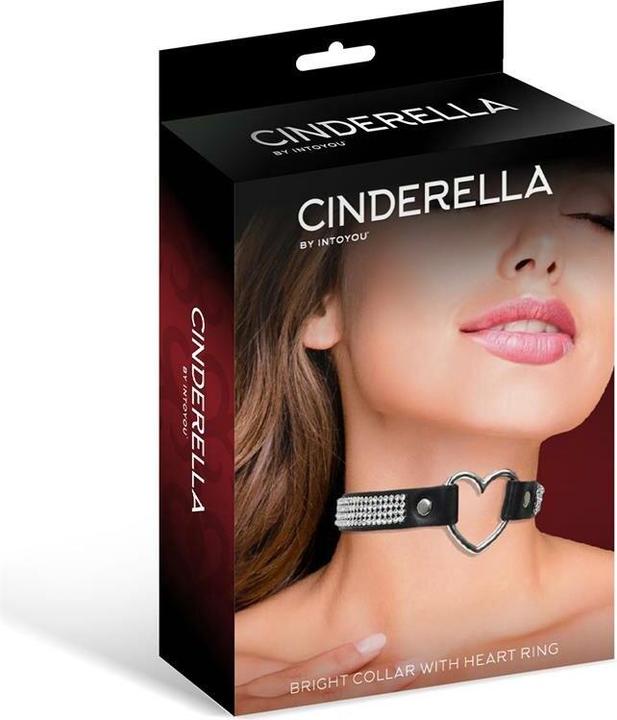 Image du produit Cinderella Collier avec coeur et strass similicuir taille unique (Taille unique)