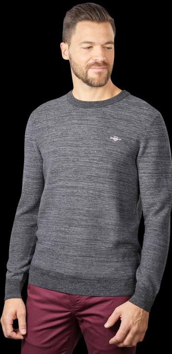 Produktbild GANT Two Tone Pullover Crew Neck Charcoal Melange (L)