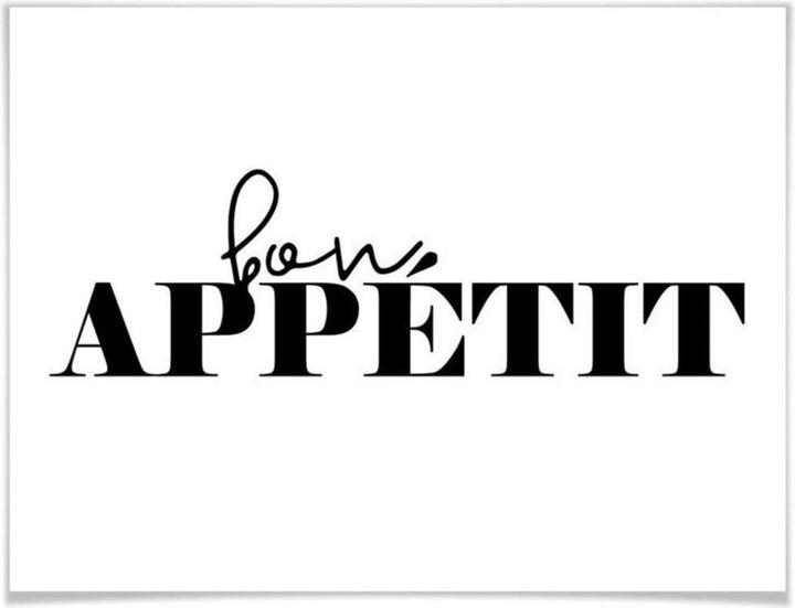 Image du produit Trenddeko Poster Bon Appetit 40 x 50 cm, Papier (11,5 x 11 x 63 cm)