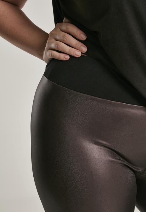Actual product image Urban Classics Ladies Synthetic Leather High Waist Leggings (4XL)