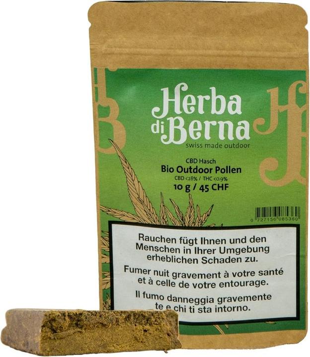 Actual product image Herba di Berna CBD Hash BIO Outdoor Pollen (10 g, Outdoor)