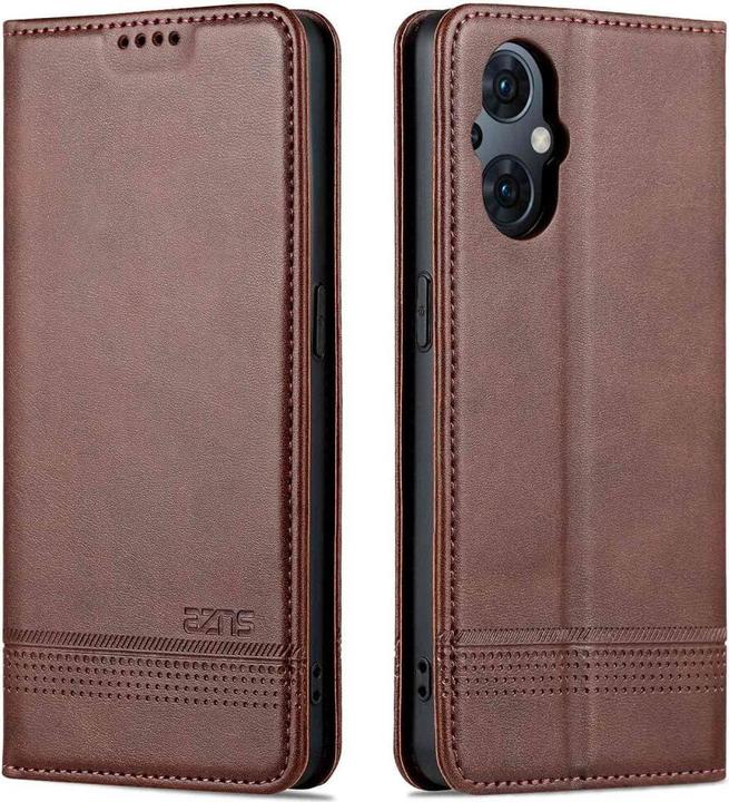 Produktbild Cover-Discount OPPO Reno8 Lite - Stand Flip Case Hülle braun (Oppo Reno 8 Lite 5G)