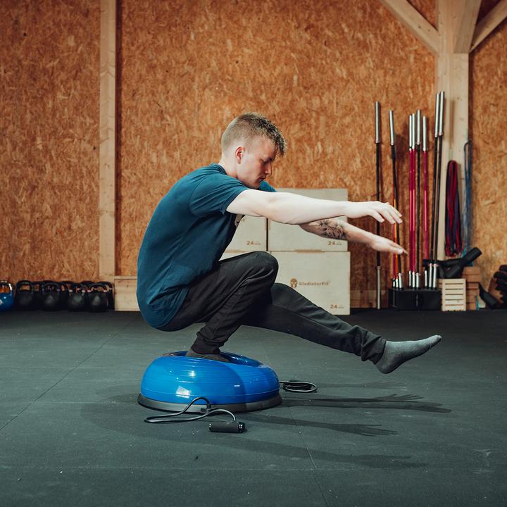 Produktbild Gladiatorfit Halb-Balanceball mit Gummibändern