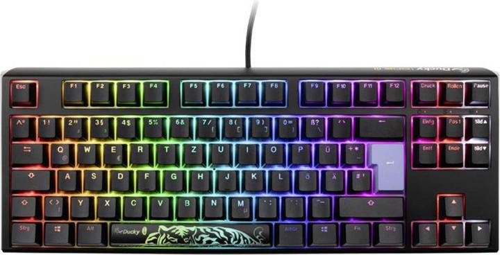 Productafbeelding Ducky One 3 Classic Zwart/Wit TKL Gaming Toetsenbord, RGB LED - MX-Silent-Red (NL, Bedraad)