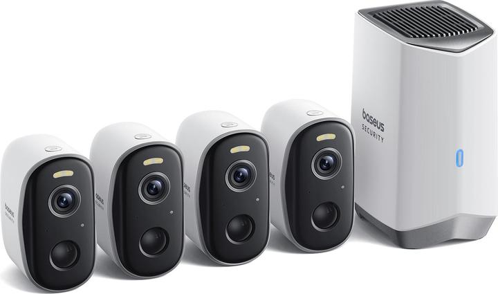 Immagine prodotto Baseus Outdoor Camera N1 Plus Camera 2K 4-Cam Kit White (2304 x 1296 Pixels)