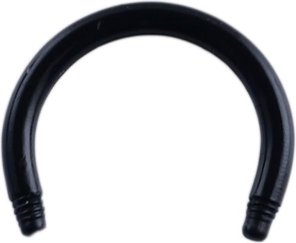 Star Piercing Circular Barbell-Stab schwarz (Acryl, ohne Messing)