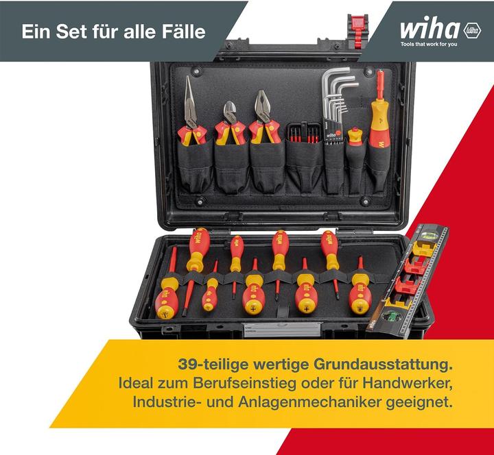 Produktbild Wiha Lehrlingskoffer Elektro-Installation (39-teilig) (39 Teile)