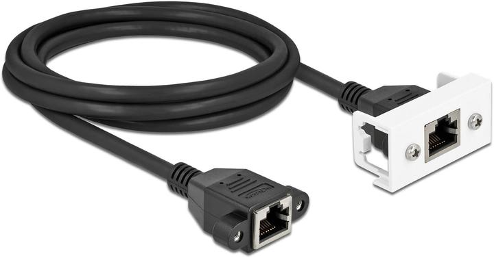 Produktbild Delock Netzwerk Verlängerungskabel für Easy 45 Modul S/FTP RJ45 Buchse zu RJ45 Buchse Cat.6A 2 m schwarz (S/FTP, CAT6a, 2 m)