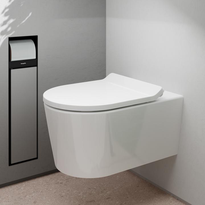 Actual product image hansgrohe EluPura S wall-hung WC set 540 AquaHelix Flush, incl. WC seat, HygieneEffect, white, 540x3