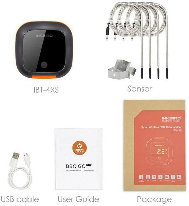 Actual product image Inkbird IBT-4XS BBQ (incl. 4 probes)