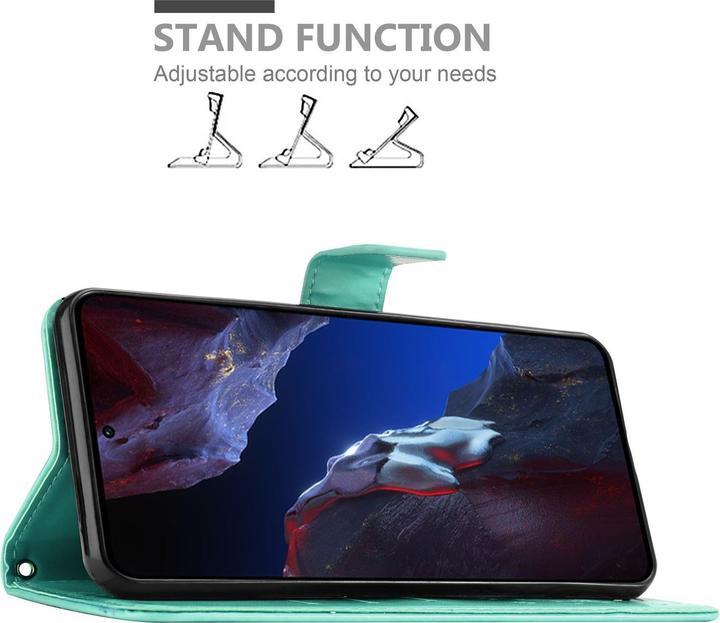 Actual product image Cadorabo Case for Xiaomi Poco F5 Pro Flower Book (Xiaomi Poco F5 Pro)