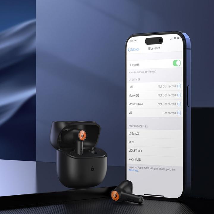 Actual product image Choetech BH-T19 EyeAura Minion wireless TWS in-ear Bluetooth 5.3 IPX4 headphones - black (Wireless)