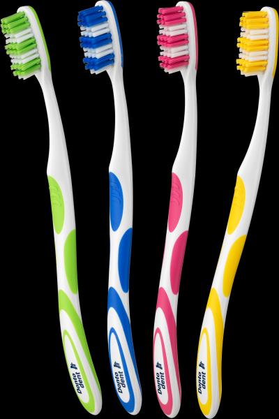 Produktbild dm Dontodent Zahnbürste Hoch-Tief mittel (Vorteilspack) (Mittel, 3 x)