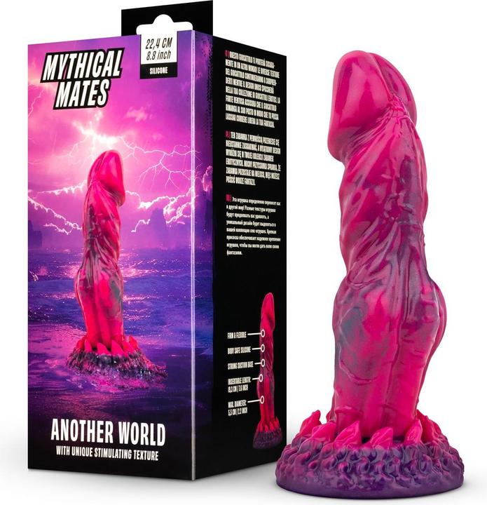 Actual product image Mythical Mates Another World Dildo Pink & Purple