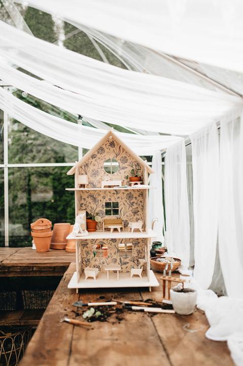 Produktbild Milin Holzpuppenhaus Vintage Flower