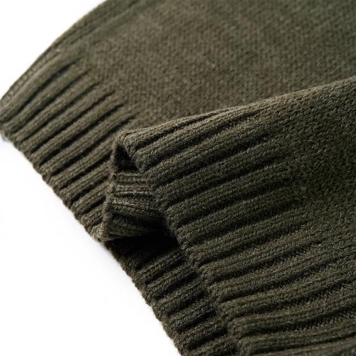 Actual product image VidaXL Kids jumper knitted khaki 128,Material: 100 (128)