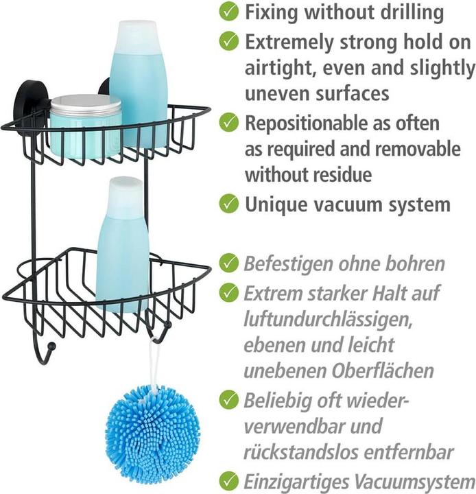 Produktbild Wenko Vacuum-Loc Eckregal 2 Etagen