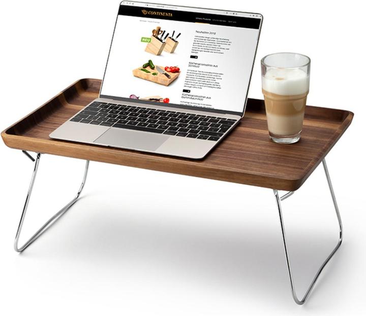 Image du produit Continenta Bett-Tablett, Walnuss, 53x32x7cm