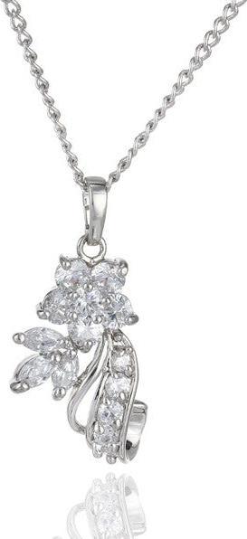 Actual product image Hermex Set Platinum refined LUXURY necklace pendant - platinum (Copper alloy)