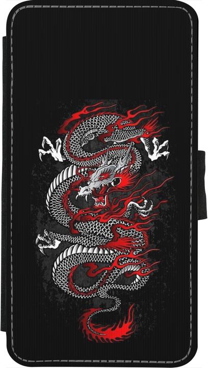 Actual product image PhoneLook Cover Wallet Black Japanese style Dragon Tattoo Red Black (Apple iPhone XS, Apple iPhone X)