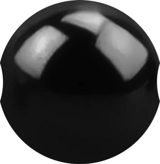 Image du produit Star Piercing Ball Closure Boule noire (Acier chirurgical 316L, sans laiton)