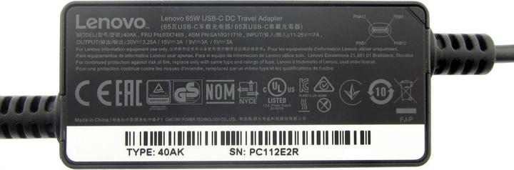 Actual product image Lenovo USB-C DC Travel Adapter (65 W)