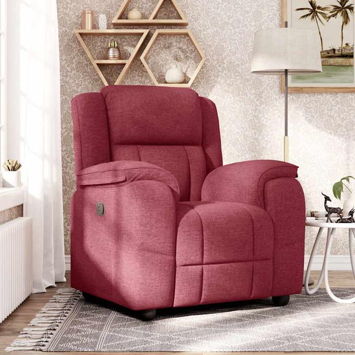 Productafbeelding VidaXL Massagefauteuil Wijnrode stof Massage TV-fauteuil