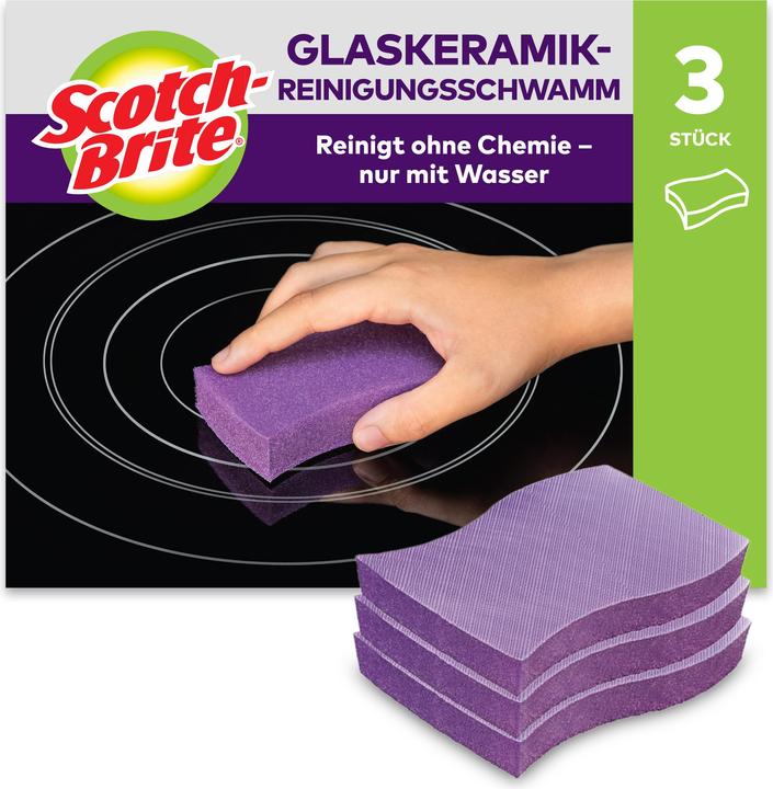 Actual product image Scotch-Brite Sponge 3M glass ceramic 3 pieces (3 pcs.)