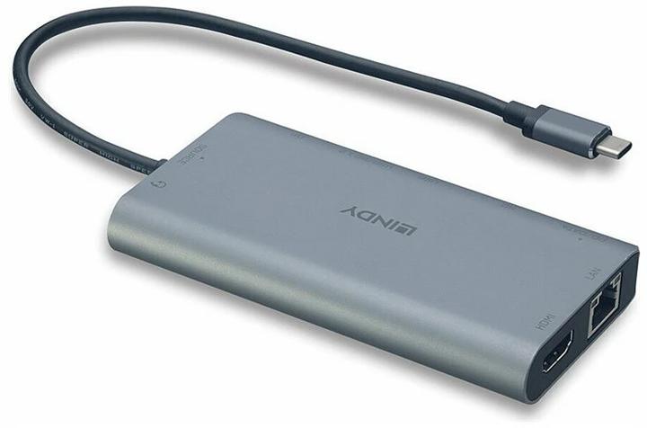 Actual product image Lindy DST-Mini XT (USB-C, 8 Ports)