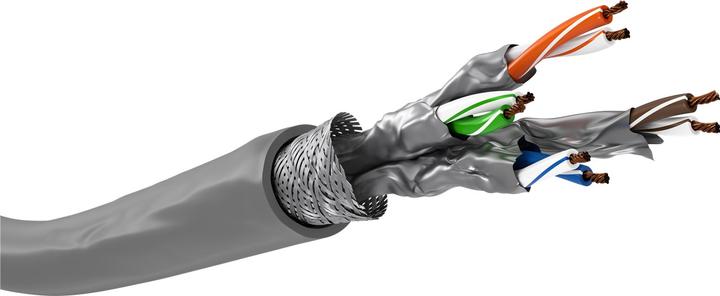 Actual product image Goobay Network cable CAT 6a S/FTP 4 x (S/FTP, CAT6a, 100 m)