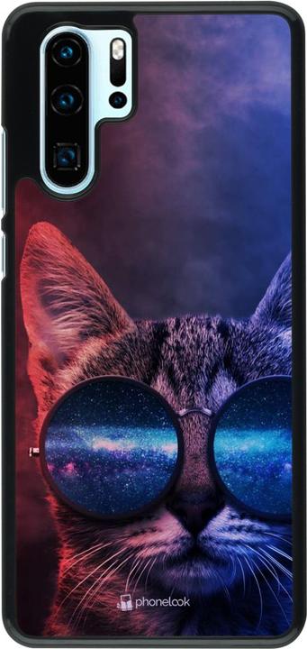 Actual product image PhoneLook Coque Red Blue Cat Glasses (Huawei P30 Pro)