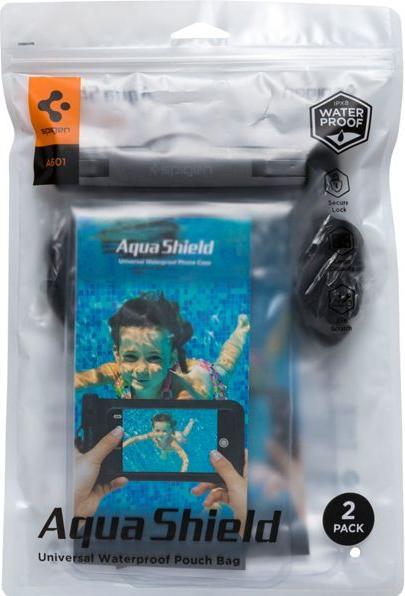 Actual product image Spigen A601 Universal Waterproof Case, Clear (pack of 2) (Universal)