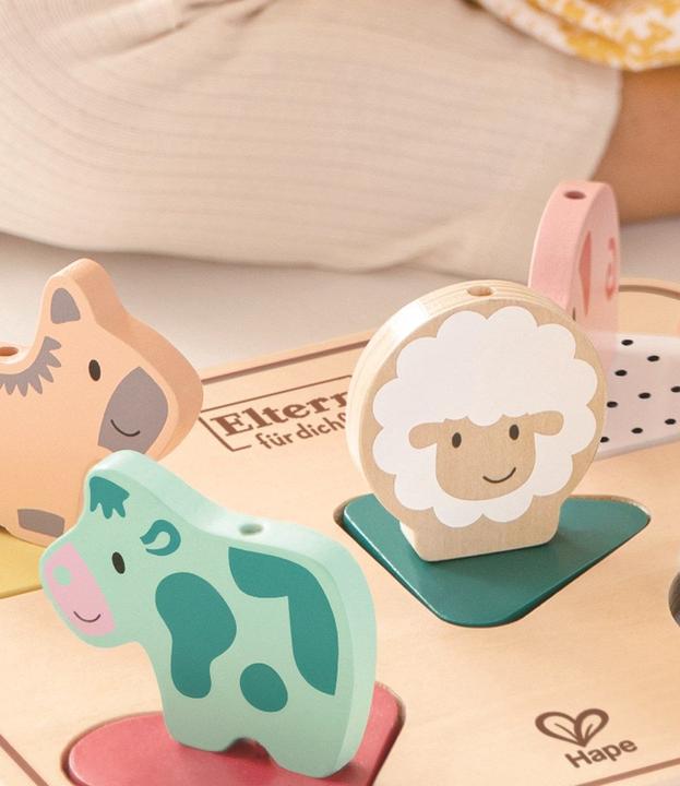 Image du produit Hape Puzzle de bruits d'animaux Tom (6 pièces)