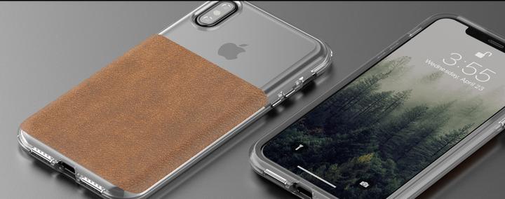 Image du produit Nomad Étui en cuir transparent brun iPhone X / Xs (Apple iPhone X, Apple iPhone XS)