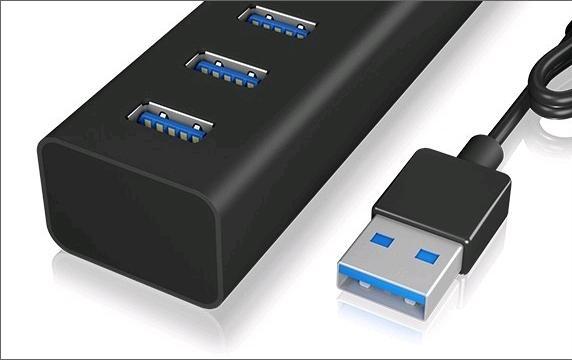 Actual product image Icy Box IB-HUB1700-U3 (USB-A, 7 Ports)