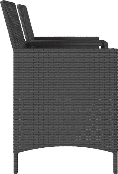 Image du produit VidaXL Canapé de jardin 2 places avec table et tabourets
