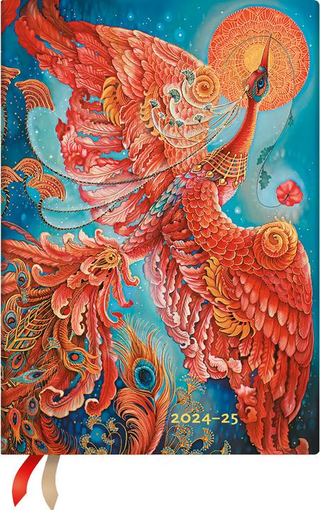 Immagine prodotto Paperblanks PAPERBLAN Agenda Firebird Midi 24/25 FHD5453 1W/2S 18M DE HOR SC 13x18cm (13 x 18 cm, Tedesco)