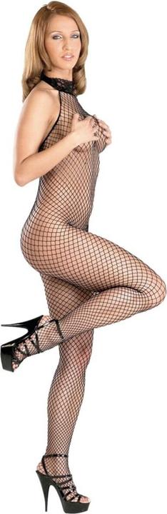 Immagine prodotto Mandy Mystery Catsuit a rete con colletto di pizzo (M, L)