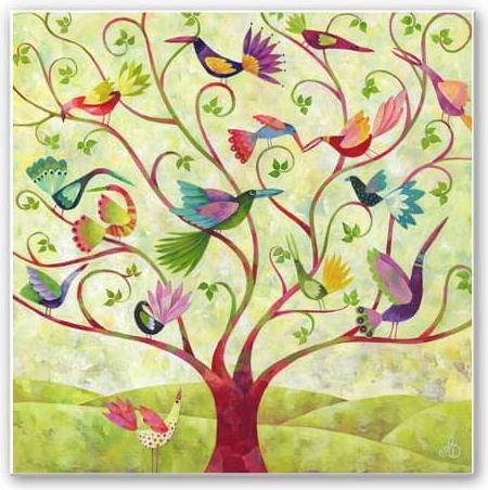 Image du produit Trenddeko Blanz - Oiseaux exotiques (50 x 50 cm)