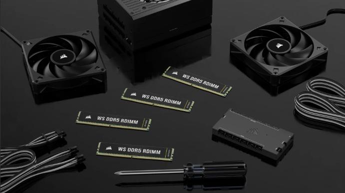Image du produit Corsair DDR5, 5600MT/s 256GB 8x32GB RDIMM, Hynix Die, Dual Rank, 40-40-40-77, Intel XMP 3.0, WS DDR5 RDIMM (8 x 32GB, 5600 MHz, RAM DDR5, DIMM)