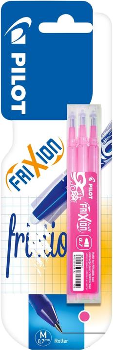 Image du produit Magni Pilot Pen 2261009B3 - Recharges pour roller Frixion Ball, épaisseur 0,7 mm, rose, effaçable, 3 (Dispositif de recharge, Pink, 0.40 mm)