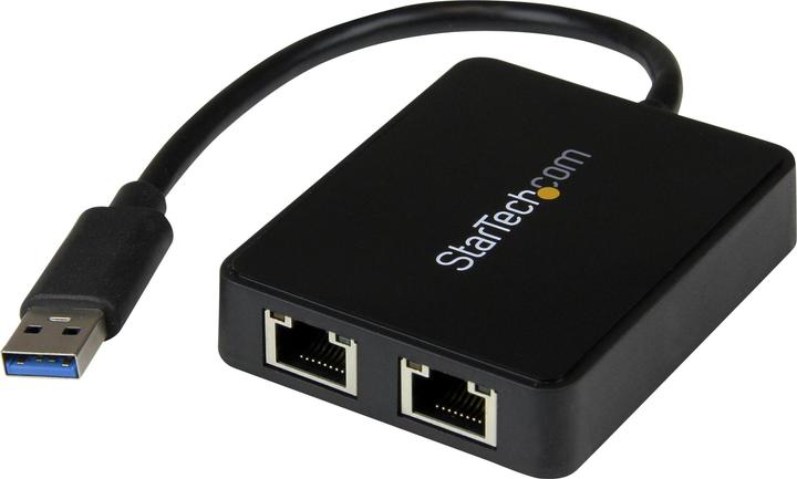 Image du produit StarTech USB 3.0 Double Port Gigabit Nic Nic (USB, RJ45 Gigabit Ethernet (2x))