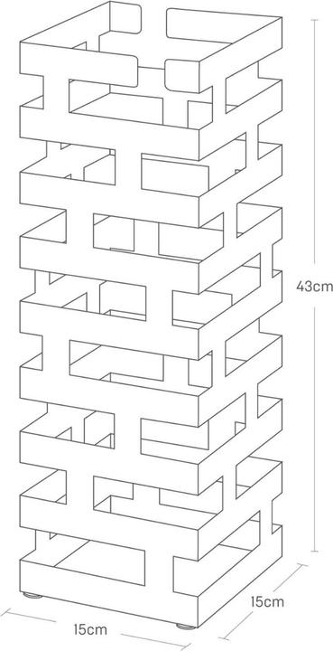 Actual product image Yamazaki Paraplubak Parapluhouder - Brick square wit - RVS
