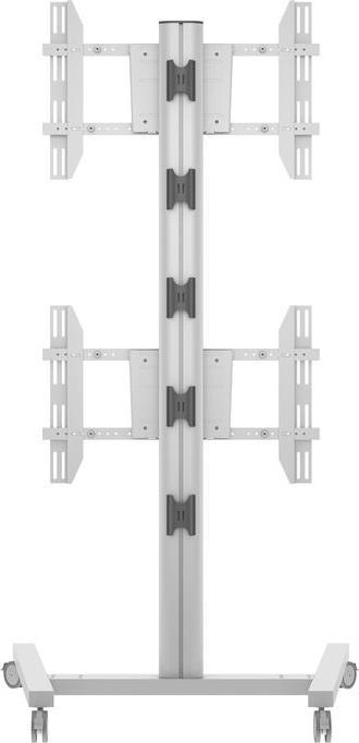Immagine prodotto Multibrackets Supporto TV verticale doppio, - 55", metallo, argento (55", 60 kg)