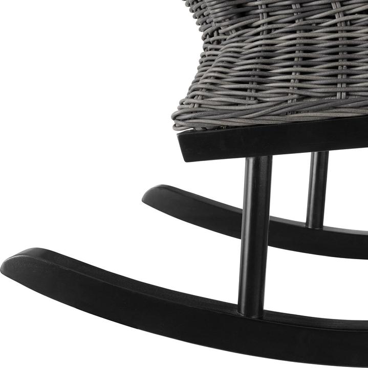 Actual product image tectake Rattan Rocking Chair Rovigo 150kg