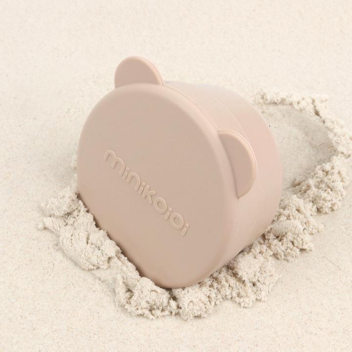 Actual product image Minikoioi Mini Bowl with Lid, 2 pcs, Bubble Beige / Powder Grey