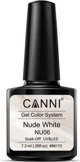 Image du produit Nagellack24 Vernis gel Nude White NU06 UV/LED (Blanc nu, Vernis à ongles effet gel)