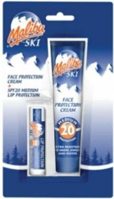 Produktbild Malibu Ski Malibu, Ski -Duo Lip Care, SPF20 Gesichtscreme und Lippenbalsam, 1 Stück (40 ml)
