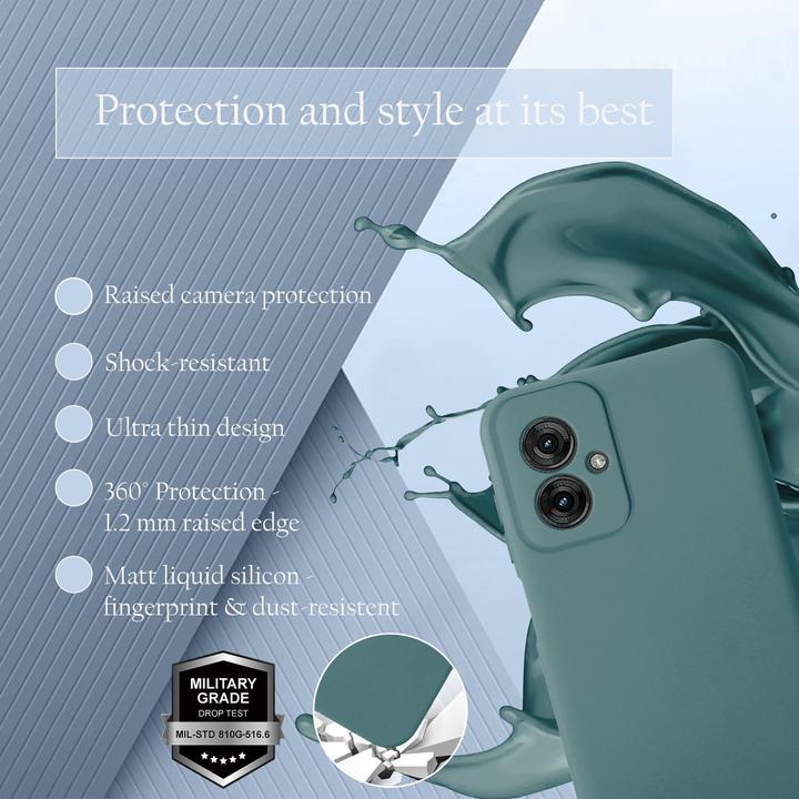 Actual product image Cadorabo Case for Motorola Moto G55 TPU Liquid Silicone Cover (Motorola Moto C)